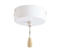 UTTASU Light Pull Cord Switch - Blanc - Plafonnier - Interrupteur marche/arrêt - Avec cordon de 150 cm - Compatible 220 V - 250 V - 3 A - Pour éclairage de salle de bain