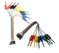 UTTASU Lot de 20 crochets de test pour analyseur logique pour multimètre avec 10 connecteurs mâles et femelles pour un test facile