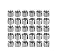 UTTASU Lot de 30 manchons de réduction filetés M6 x 1,0 vers M8 x 1,25 pour réparation de filetage intérieur endommagé dans l'aviation, l'électronique automobile, longueurs 8-20 mm (M6-M8-L10 mm)