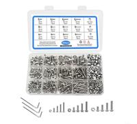UTTASU Lot de 500 vis hexagonales M3-M5 en acier inoxydable