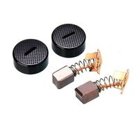 UTTASU Lot de balais de charbon et couvercles pour Makita 430 DPJ180Z | BUC122RFE BPJ140Z 6343DWDE - Pièce de rechange - Meuleuse d'angle et perceuse