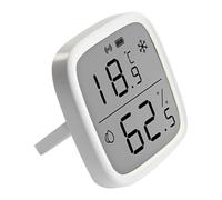 UTTASU SNZB-02D Capteur de température et d'humidité avec écran LCD de 2,5", mesure précise pour Smart Home Gateway 3.0, Alexa, NSPanel Pro, blanc