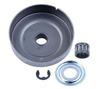 UTTASU Tambour d'embrayage à 6 dents 3/8" avec roulement à aiguilles pour chaînes Stihl MS171 MS181 M11, pièce de rechange 1123-640-2005, avec disque d'embrayage et bague de sécurité, lot de 4 pièces
