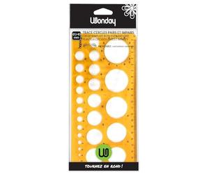 Uttse WONDAY - Trace-cercles "INCASSABLE" Pairs et Impairs de 2 à 40 mm - Normographe rond