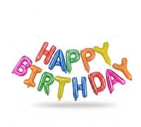 UTXN Guirlande Ballon Joyeux Anniversaire, Ballons Lettres en Aluminium de 16 Pouces pour Décoration de Fête d'anniversaire, Multicolore