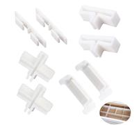 UtySty Lot de 22 clips de séparation de tiroir en plastique avec boucle de fixation d'angle en croix pour organisateur de tiroir, grille de séparation, plaques de séparation, installation de boîte de