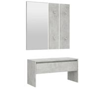 UU*NEW Ensemble de meubles de couloir - Gris béton Bois d'ingénierie LL148175