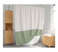 UUDIHO Rideaux de Douche Modernes, Rideau de Bain à Blocs de Couleurs, Tissu Polyester Extra Long avec Crochets pour Baignoire, 80 x 190 cm (l x H)
