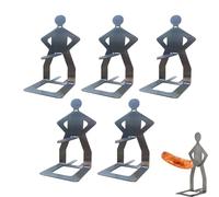 Uuxkgu Pique Saucisse Barbecue Bonhomme Zizi,Porte,5pcs Stainless Steel BBQ Sausage Holder,Porte-saucisses Portable pour Hot Dog,Support Saucisse Barbecue en Acier Inoxydable Créatif en Forme D’Homme
