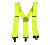 UV FLOOR - Bretelles Fluo Néon - Réglables - Qualité Premium - Accessoire Fluorescent - Fête - Déguisement - Jaune Fluo
