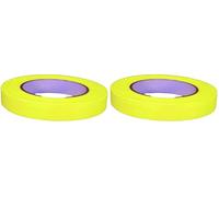 UV FLOOR - Gaffer Adhésif Jaune Fluo 19mm X 25M - Gaffer Qualité Premium - Accessoire Fluorescent - Fête - Bande Adhésive Décorative - (Lot de 2)