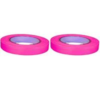 UV FLOOR - Gaffer Adhésif Rose Fluo 19mm X 25M - Gaffer Qualité Premium - Accessoire Fluorescent - Fête - Bande Adhésive Décorative - (Lot de 2)