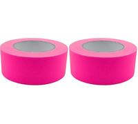 UV FLOOR - Gaffer Adhésif Rose Fluo 50mm X 25M - Gaffer Qualité Premium - Accessoire Fluorescent - Fête - Bande Adhésive Décorative - (Lot de 2)