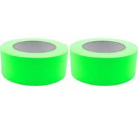 UV FLOOR - Gaffer Adhésif Vert Fluo 50mm X 25M - Gaffer Qualité Premium - Accessoire Fluorescent - Fête - Bande Adhésive Décorative - (Lot de 2)