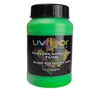 UV FLOOR - Peinture Acrylique Vert Fluo - Spéciale Lumière Noire Et Ultra Violet - Flashy - Fluide Et Ultra Pigmentée - Fluorescent - 250ml