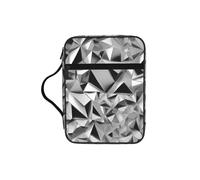 UVBDF Sac de protection élégant avec motif géométrique argenté, résistant à l'usure, pour voyage, église et iblique