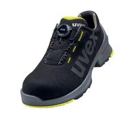 uvex 1 Chaussures basses de sécurité S2 noir-jaune, chaussures de travail pour femmes & hommes, résistantes à l'eau, respirantes, semelle ESD Taille:EU 45