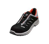 Uvex 2 Trend Chaussures Basses avec système BOA Fit System S1 P SRC Chaussures de Travail pour Homme Noir/Gris/Orange Taille 38