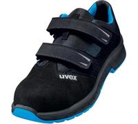 Uvex 2 trend, Unisexe, Adulte, Sandales de sécurité, Noir, Bleu, S1P, SRC, Fermeture Velcro
