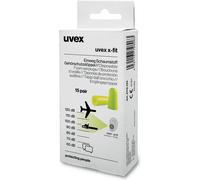 Uvex Bouchons d'oreillersX-Fit 2112133 Vert Snr 37 Db (21120)-M (15 pièces)