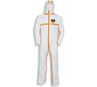 uvex Combinaison de protection jetable 4B, L, blanc/orange G