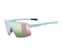 Uvex dyrt jr. - lunettes de sport légères et stylées avec écran miroir, plaquettes de nez souples et branches soft pour enfants - rose-vert mat/miroir rose - taille unique