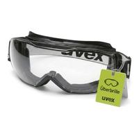 Uvex Megasonic - Lunettes de protection - Surlunettes pour porteurs de lunettes - Intérieur anti-buée - Extérieur extrêmement résistant aux rayures et aux produits chimiques