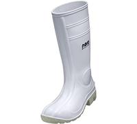 Uvex Nora rubber boots 94756 - Bottes de sécurité S5 SRC - Bottes de travail jaunes pour femmes et hommes - Chaussures de travail hautes et imperméables avec embout en acier - Blanc - Taille 44