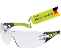 Uvex pheos lunettes de protection avec technologie supravision excellence, sans métal/antibuée/antirayures, unisexe, One Size, transparent/noir-vert