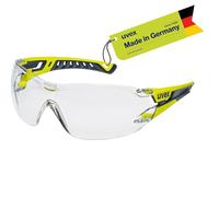 Uvex pheos nxt - Lunettes de protection de qualité supérieure - Intérieur anti-buée - Extérieur extrêmement résistant aux rayures et aux produits chimiques - Citron vert/anthracite - Transparent