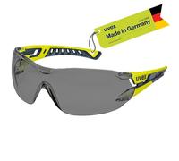 Uvex pheos nxt Lunettes de protection de qualité supérieure - Intérieur anti-buée - Extérieur extrêmement résistant aux rayures et aux produits chimiques - Anthracite/citron vert - Teinté - Taille