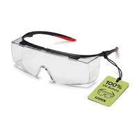 Uvex Super F OTG Lunettes de protection pour porteurs de lunettes - Surlunettes - Intérieur anti-buée, extérieur extrêmement résistant aux rayures et aux produits chimiques