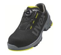 uvex 1 Chaussures basses de sécurité S2 noir-jaune, chaussures de travail pour femmes & hommes, résistantes à l'eau, respirantes, semelle ESD Taille:EU 45