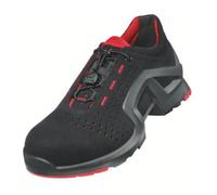 uvex 1 support Chaussures basses S1 noir, rouge largeur 12 Gr. 51