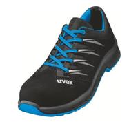 chaussures basses uvex 2 trend S1 bleu, noir largeur 12 Gr. 37