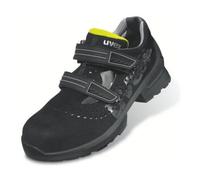 Uvex 65609, Adulte, Sandales de sécurité, Noir, Citron vert, ESD, S1, Velcro, Polyuréthane (PU)