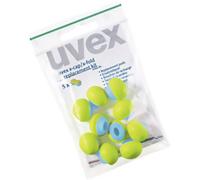 Uvex Capsules de rechange X-CAP X-FOLD 2125351 Vert/Bleu/Gris SNR 24 dB L 60 pièces