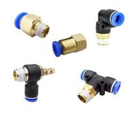 UVNGDHHK Connecteur pneumatique en laiton pour tuyau type PCF, 1/4 M5 (1 unité)(10-04)