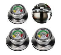 UVVRUR Lot de 3 poignées de couvercle de casserole avec thermomètre - Compatibles avec casseroles et poêles AMC - Poignée de rechange universelle - Anti-brûlure - En laiton