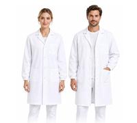 UWJOWP Blouse laboratoire blanche- Blouse de chimie pour homme et femme - Vêtement de protection pour laboratoire, école et cosplay