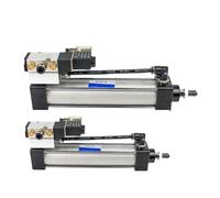 UWUKCJOKQ Électrovanne pneumatique Standard SC, alésage de Cylindre intégré, Course 50mm, 25-1000mm, Ensemble cylindres d'air sans magnétique(Scf50x200,DC12V)