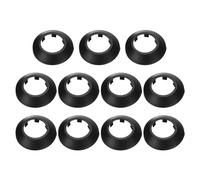 uxcell Lot de 11 cache-tuyaux décoratifs de 40 mm en plastique PP pour plomberie, joint de tuyau de vidange d'eau, bride murale, couvercle décoratif pour tuyau, noir