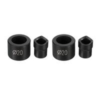 uxcell Lot de 2 poinçons et matrices de 20 mm en acier chromé manuel pour tournevis hydraulique