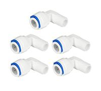 uxcell Lot de 5 raccords de tube d'eau de 6,35 mm mâle vers 0,9 cm OD à connexion rapide pour purificateurs d'eau, raccords de tuyau, connecteur de tuyau de filtre pour système d'osmose inverse RO