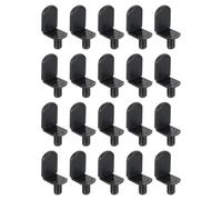 uxcell Lot de 50 piquets de support d'étagère en forme de L de 6 mm avec manchon en caoutchouc pour armoire de cuisine, bibliothèque (noir)