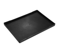 uxcell Petit plateau de service noir 25,4 x 34 cm en plastique rectangulaire en bois plateau de service décoratif ottoman pour petit déjeuner, cuisine, salle de bain