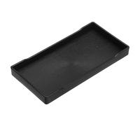 uxcell Petit plateau de service rectangulaire en plastique noir 10,2 x 20,3 cm - Plateau de service décoratif ottoman pour petit déjeuner, cuisine, salle de bain