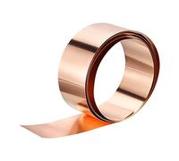 uxcell Rouleau de feuille de cuivre pur clignotant à 99,9 %, 1 mm x 50 mm x 1 m pour projets de bricolage électrique