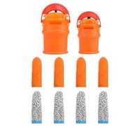 UXEWKL 10 pièces Couteau de Pouce en Silicone de Jardin, Séparateur de Couteau avec Manchon de Doigt en Silicone, Outil de Récolte pour Jardinage, Outillage de Jardin, Deux Tailles, Cadeaux Jardinage