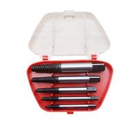 UXEWKL 5 pièces Set d'extracteurs de vis gauches, Matériau en acier au carbone, Extracteur de Goujon, Avec Boîte, Kit Extracteur pour Vis et Tubes Endommagés, Extracteur Vis Cassée